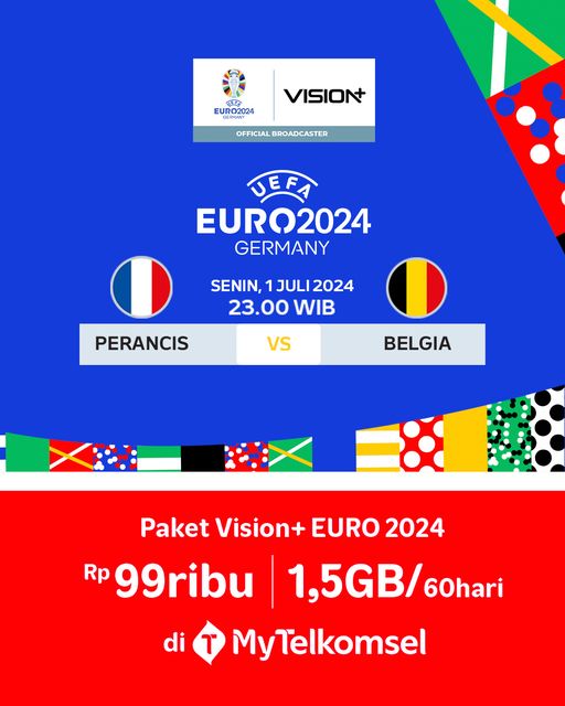 Babak 16 Besar #Euro2024! Prancis vs Belgia